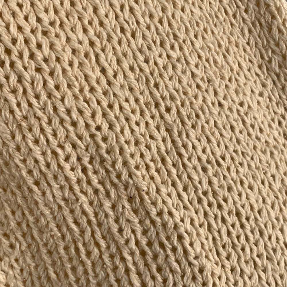 MARGARET OLEARY Beige Cotton Silk Textured Knit Tied Front Cardigan - Picture 7 of 9